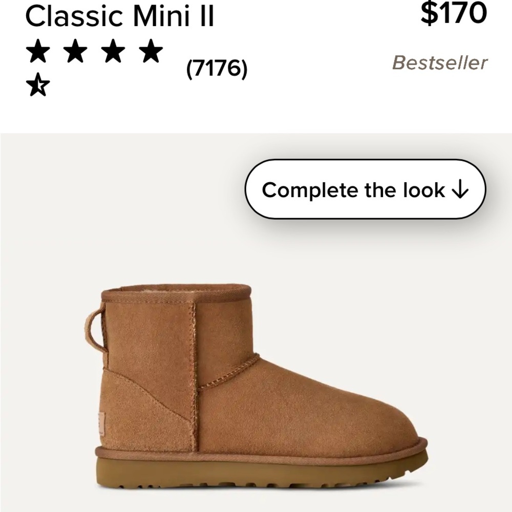 UGG
Classic Mini II boot size 10 casual spring classic cozy $170 suede boho y2k
